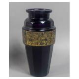 Signed Moser Karlsbad amethyst glass vase Signed Moser Karlsbad amethyst glass vase