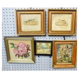 4 Framed textiles; 4 Framed textiles;