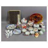 Group of Asian style goldfish-decorated porcelains Group of Asian style goldfish-decorated porcelains