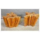 Pair of tree stump tables Pair of tree stump tables