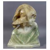 Alabaster bust of a Girl Alabaster bust of a Girl