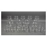 Group of signed crystal glasses