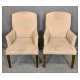 Pair of Contemporary upholstered armchairs