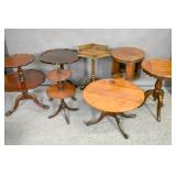 Group of 7 side tables