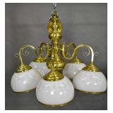 Baroque style brass 5-arm chandelier Baroque style brass 5-arm chandelier