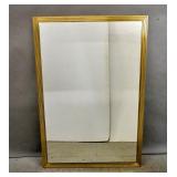 Rectangular brass framed mirror