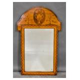 Neoclassical style mahogany and satinwood mirror Neoclassical style mahogany and satinwood mirror