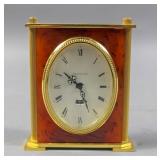 Jaeger Le Coultre brass & stone desk clock