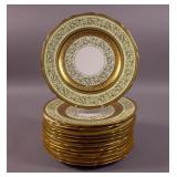 Set of 12 Bavarian gilt-decorated service plates Set of 12 Bavarian gilt-decorated service plates