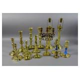 14 Brass candlesticks 14 Brass candlesticks