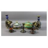 Group of cloisonne table articles Group of cloisonne table articles