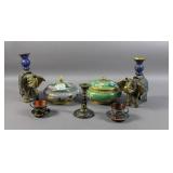 Group of cloisonne table articles