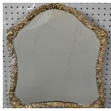 English silver plated table mirror