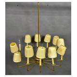 Tommi Parzinger style gilt-metal chandelier Tommi Parzinger style gilt-metal chandelier