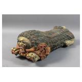 Asian carved & painted wood fu dog Asian carved & painted wood fu dog