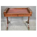 Regency mahogany leather top writing table