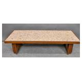 Mid Century Modern style walnut low table