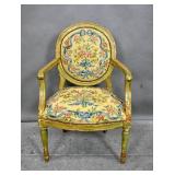 19th Century Italian painted wood fauteuil