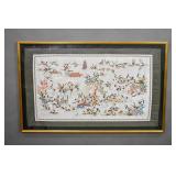 Framed silk textile Framed silk textile