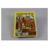 Set of Rebacraft faux bamboo handled flatware Set of Rebacraft faux bamboo handled flatware