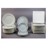 Group of white ground plates