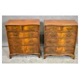 Pair of Georgian style mahogany chests