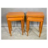 Pair of Danish Modern style nesting end tables Pair of Danish Modern style nesting end tables