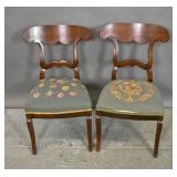 Pair of Empire mahogany side chairs