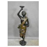 Venetian style painted wood figural stand Venetian style painted wood figural stand