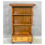 Mahogany open bookcase