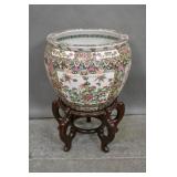 Famille rose porcelain fish bowl Famille rose porcelain fish bowl