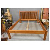 Walnut queen size bed frame