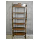 Walnut whatnot shelf Walnut whatnot shelf
