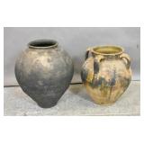 2 Earthenware vessels