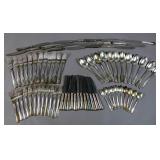 Partial set of silver plated flatware Partial set of silver plated flatware