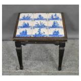 Delft style tile top low table