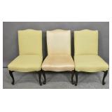 Group of 3 Georgian style upholstered side chairs Group of 3 Georgian style upholstered side chairs