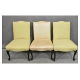 Group of 3 Georgian style upholstered side chairs