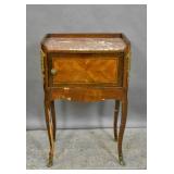 Louis XV style kingwood and marble top side table