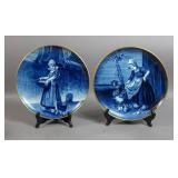 Pair of Dutch Delft style chargers