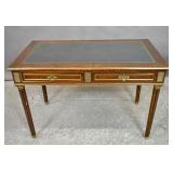 Louis Philippe style mahogany and leather top desk