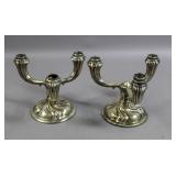 Pair of Continental silver candelabra