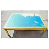 Giltwood and glass low table