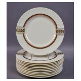 Set of 11 Art Deco style Lenox porcelain plates