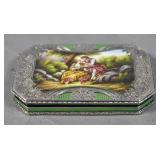 Austrian sterling silver and enamel box