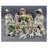 Large selection of bisque & other figurines