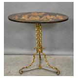 Chinoiserie & painted metal oval occasional table