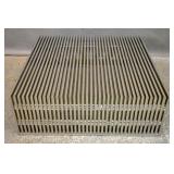 Pace style chrome & plexi glass low table