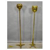 2 Mid Century Modern brass floor lamps