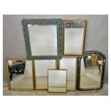 Group of 7 framed mirrors